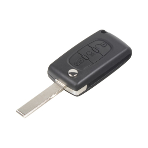 Náhradní obal klíče - Peugeot 407 se světlem / planžeta HU83 (3-tlačítkový)