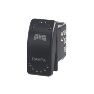 Spínač kolískový 12V / 24V - RAMPA s LED podsvietením (37x21mm) Rocker