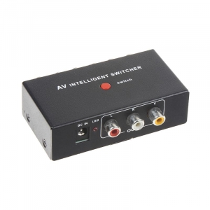 Inteligentný Audio / Video prepínač 12V - 2 x AV vstup / 1 x AV výstup