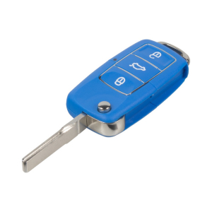 Náhradní obal klíče - Seat / Škoda / VW (3-tlačítkový) modrý