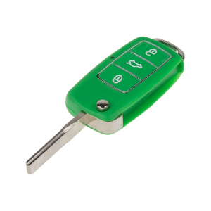 Náhradný obal kľúča - Seat / Škoda / VW (3-tlačidlový) zelený