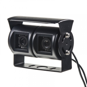 Kamera 12V - dvojitá CCD s IR prisvietením / 4-PIN (100x66x83mm)