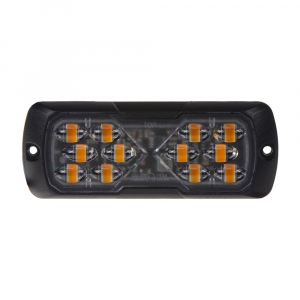 Výstražné světlo 12V / 24V - oranžové 12x SMD LED ECE R65 (114x44mm)