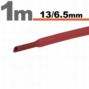 Červená zmršťujúca termobužírka 13/6,5mm