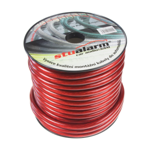 Napájecí kabel 20mm² - červeno transparentní (25m)