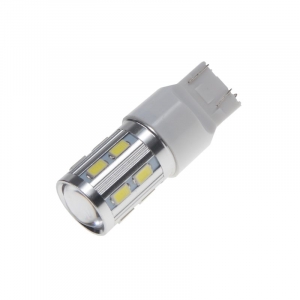LED autožiarovka 12-24V / T20 (7443) - biela 12xSMD + 3W LED (2ks)