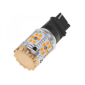 LED autožárovka T20 (3156) - 12V / 24V oranžová 30x LED SMD 3030 CANBUS (2ks)