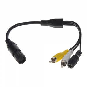 Kabel video - redukce 6-PIN WAECO samice / RCA samec