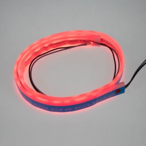 LED silikónový extra plochý pásik červený 12 V, 60 cm