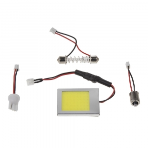 LED panel W5W / SV8,5 / BA9s - biely 48xCOB Led / 12-24V (37x42mm)