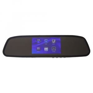 LCD monitor 4,3" na zpětné zrcátko - microSD / USB / FM modulátor / Bluetooth / Handsfree
