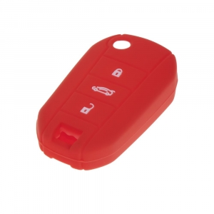 Silikonový obal pro klíč - Citroen / Peugeot (3-tlačítkový) červený