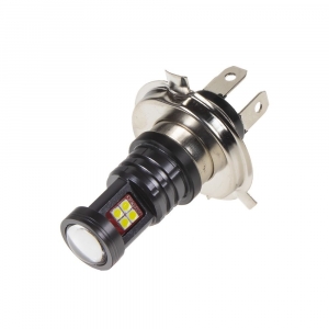 LED autožiarovky H4 - biele / 650lm / 10-50V / 15xSMD LED (2ks)