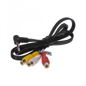 RCA audio / video kabel - s prodlouženým Jack 3,5mm konektorem (0,8m)