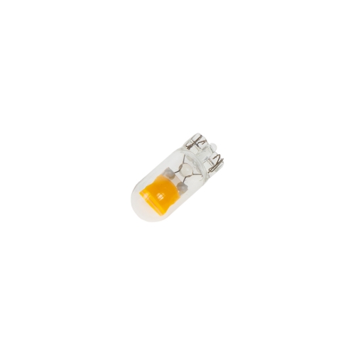 COB LED T10 oranžová, 12V, sklo