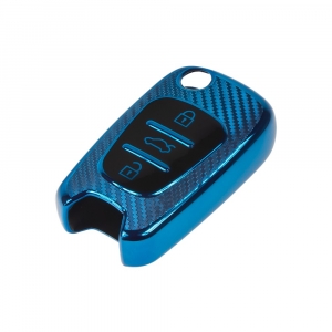 TPU obal pre kľúč Hyundai / Kia, carbon modrý