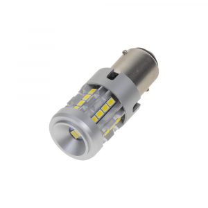LED autožiarovka BAY15D / 12-24V - dvojvlákno / biela 26xSMD LED / CANBUS (2ks)