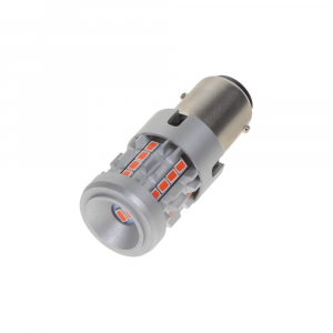 LED autožárovka BAY15D/12-24V - červená 26xSMD LED / CANBUS / dvouvláknová (2ks)