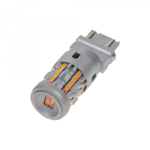 LED autožiarovka T20 (3157) / 12-24V - oranžová-červená 26xSMD LED CANBUS (2ks)