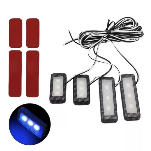 LED podsvětlení vnitřní 12V - ambientní modré / 4x světlo