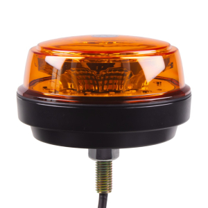 LED maják oranžový 12V / 24V - 12x 1W LED / ECE R65, R10 / s pevným uchycením (ø 119x67mm)