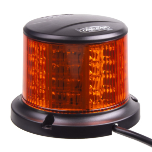 LED maják oranžový 12V / 24V - 64x0,5W LED / ECE R65 R10 / s pevným uchycením (ø111x90mm)