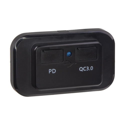 Povrchová 12/24V nabíjačka USB QC3 s USB-C PD zásuvkou
