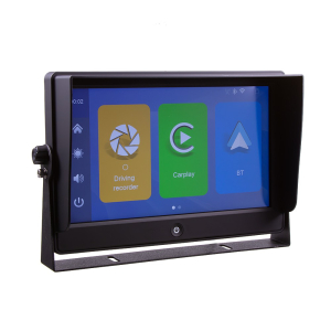 AHD monitor 10" s kvadrátorom a so 4x4PIN vstupmi, DVR, s Apple CarPlay, Android auto, Bluetooth