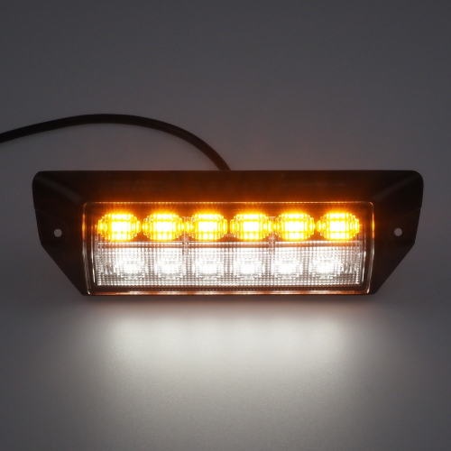Kombinované čierne pracovné LED svetlo s oranžovým LED predátorom 12-24V,ECER65,CLASS2,