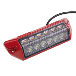 Montáž červeného pracovného LED svetla s oranžovým LED predátorom 12-24V,ECER65,CLASS2