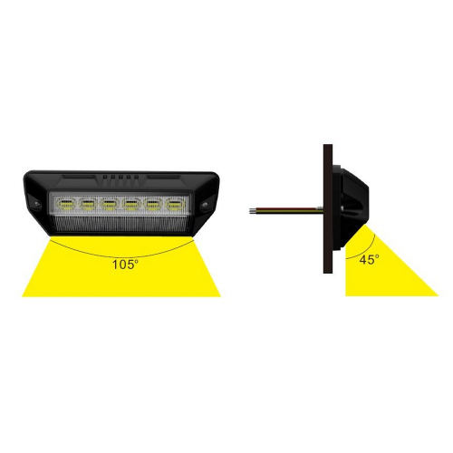 Použitie žltého pracovného LED svetla s oranžovým LED predátorom 12-24V,ECER65,CLASS2