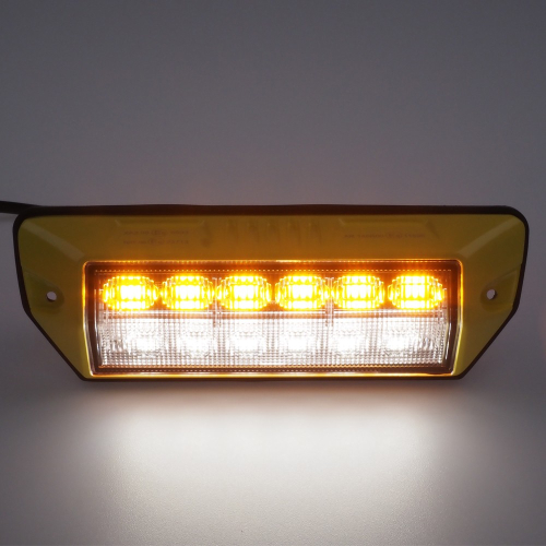Svítivost žlutého pracovního LED světla s oranžovým LED predátorem 12-24V,ECER65,CLASS2