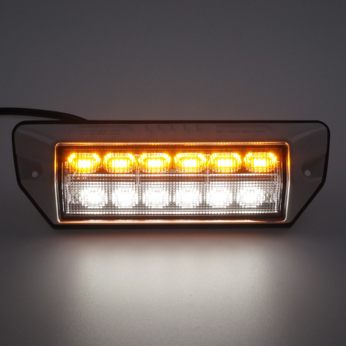 Svítivost bílého pracovního LED světla s oranžovým LED predátorem 12-24V,ECER65,CLASS2