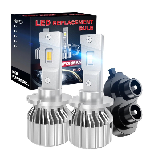Sada bielych 9000 lúmenových LED autožiaroviek D4S,D4R pre xenóny