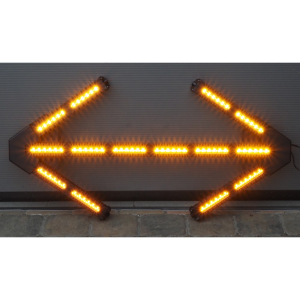 Prídavné smerové LED svetlá - oranžové šípky / 10-30V / ECE R65 (899x542x45mm)