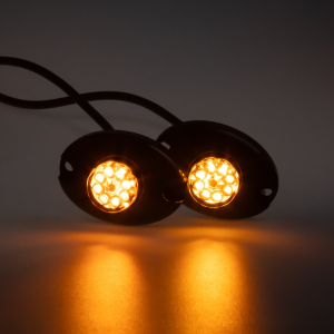 Oranžové LED predátory 12/24V - 8x LED / 36 režimov výstražného blikania / ECE R65 (2ks) Oranžové LED predátory 12/24V - 8x LED / 36 režimov výstražného blikania / ECE R65 (2ks)