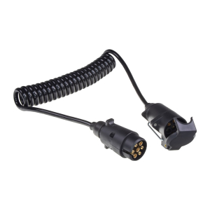Predlžovací kábel 2,3 m špirálový 12V - 7pin, 1x zástrčka, 1x zásuvka Predlžovací kábel 2,3 m špirálový 12V - 7pin, 1x zástrčka, 1x zásuvka