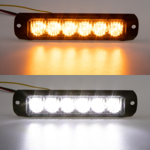 Výstražné LED svetlo 18 W oranžovo-biele – IP69K, ECE R10, 13 programov blikania, 12 – 24 V, povrchová montáž Výstražné LED svetlo 18 W oranžovo-biele – IP69K, ECE R10, 13 programov blikania, 12 – 24 V, povrchová montáž