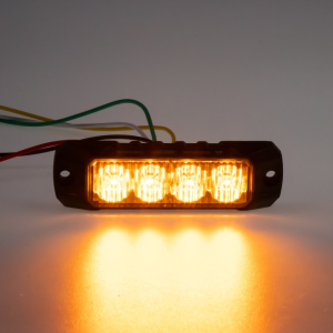 Výstražné LED svetlo oranžové 20 W – ECE R65, IP69K, 13 programov blikania, 12 – 24 V, povrchová montáž Výstražné LED svetlo oranžové 20 W – ECE R65, IP69K, 13 programov blikania, 12 – 24 V, povrchová montáž