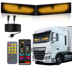 LED Matrix Panel Devil Eyes – 2× flexibilný displej 374 × 92 mm, RGB, 1 024 LED, ovládanie cez Bluetooth aplikáciu LED Matrix Panel Devil Eyes – 2× flexibilný displej 374 × 92 mm, RGB, 1 024 LED, ovládanie cez Bluetooth aplikáciu
