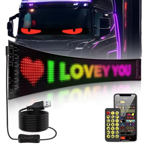 LED Matrix Panel Devil Eyes – flexibilný RGB displej 630 × 200 mm, 4 096 LED, ovládanie cez Bluetooth aplikáciu LED Matrix Panel Devil Eyes – flexibilný RGB displej 630 × 200 mm, 4 096 LED, ovládanie cez Bluetooth aplikáciu