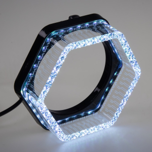 RGB LED Angel Eyes 80 mm – šesťuholník, Crystal design, Bluetooth, aplikácia LED LAMP, 12 V RGB LED Angel Eyes 80 mm – šesťuholník, Crystal design, Bluetooth, aplikácia LED LAMP, 12 V