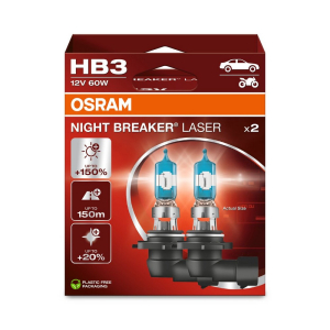 OSRAM Night Breaker Laser HB3 – halogénové autožiarovky o 150 % jasnejšie, 12 V / 60 W OSRAM Night Breaker Laser HB3 – halogénové autožiarovky o 150 % jasnejšie, 12 V / 60 W