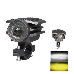Prídavné LED svetlo na motocykel – dvojfarebné biela/žltá, so šošovkou, vodotesné (89 × 61 × 50 mm) Prídavné LED svetlo na motocykel – dvojfarebné biela/žltá, so šošovkou, vodotesné (89 × 61 × 50 mm)