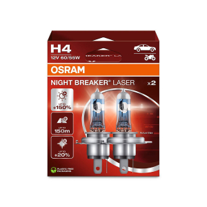 Halogénová žiarovka H4 OSRAM Night Breaker Laser +150 % – sada 2 ks, 12 V 60/55 W Halogénová žiarovka H4 OSRAM Night Breaker Laser +150 % – sada 2 ks, 12 V 60/55 W