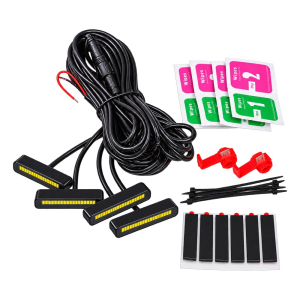 LED svetlá biele pozičné / denné do mriežky – 4 ks, 12 V LED svetlá biele pozičné / denné do mriežky – 4 ks, 12 V