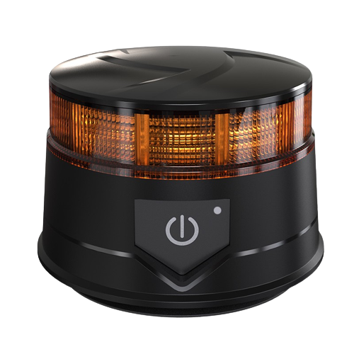 Led maják AKU - oranžový 30x0,7W LED nabíjací s magnetom ECE R65 R10 (102x75mm)