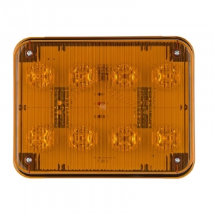 PREDATOR LED obdĺžnikový 12/24V, 8x 3W oranžový