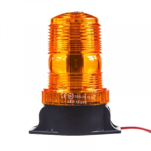 Led maják oranžový 12V / 24V - 30xLED s pevným uchytením ECER (132x100x72mm)