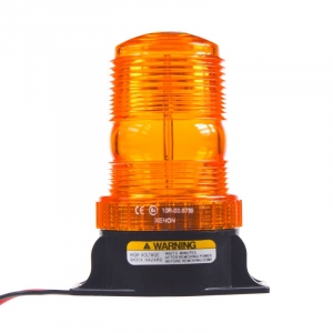 Xenónový maják oranžový 12V / 24V - zábleskový na pevnú montáž ECE R10 (132x100x72mm)